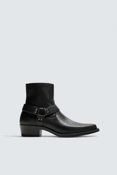 Zara HARNESS BOOTS - Black