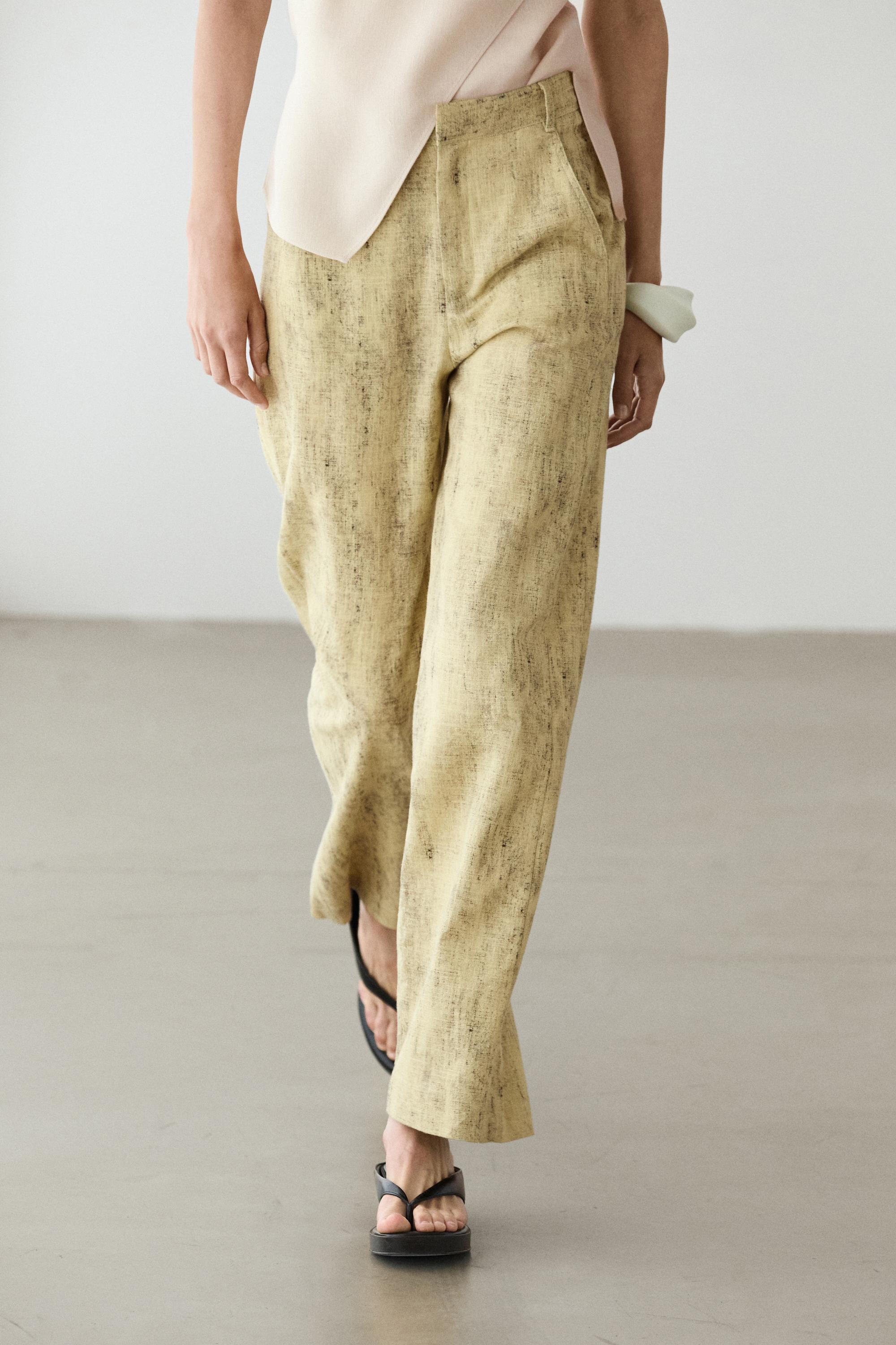 Pantalon en ramie mélangée