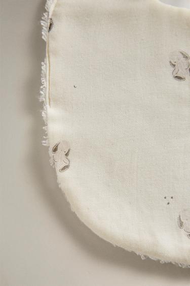 BUNNY BABY BIB - Cream by Zara - Image 1