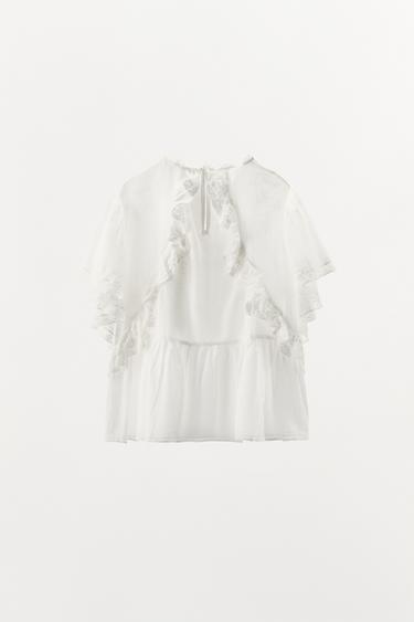 LIMITED EDITION EMBROIDERED LACE TOP - White by Zara - Image 5