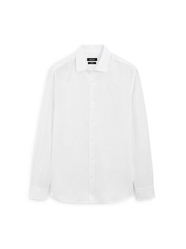 Zara Lightweight regular fit linen shirt - White