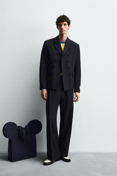 PLEATED SUIT TROUSERS HARRY LAMBERT FOR ZARA X DISNEY - Navy blue by Zara - Image 0