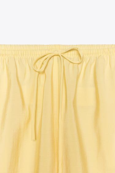 FLOWING TROUSERS - Light yellow by Zara - Image 7