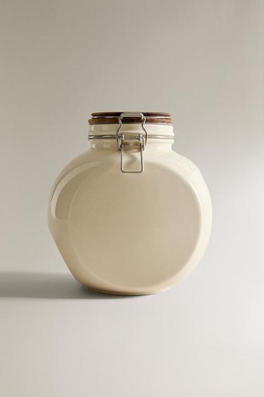 POT HERMÉTIQUE PORCELAINE COUVERCLE - Crème de Zara