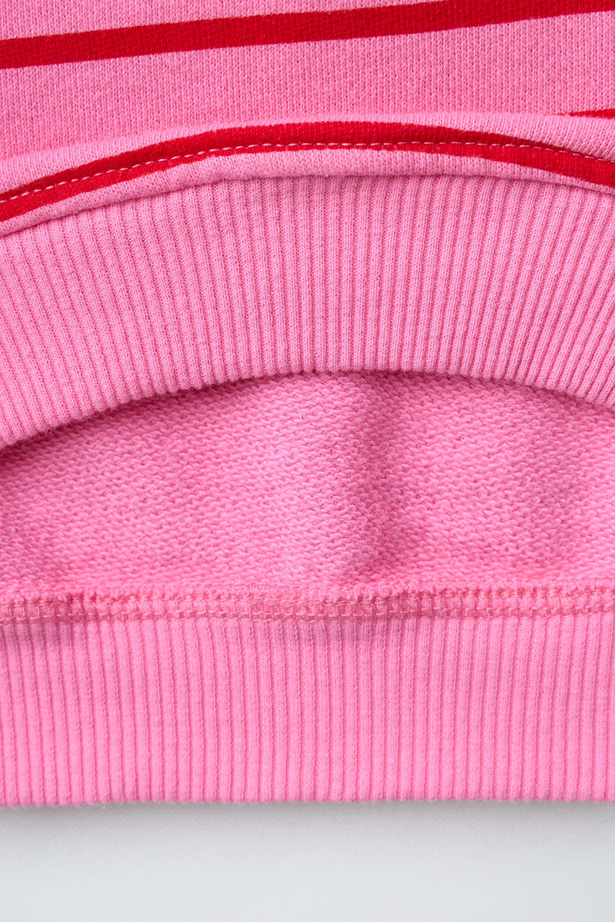 STRIPED HEART SWEATSHIRT