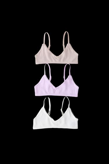Zara AGES 9-14/ THREE-PACK OF STRUCTURED TOPS - Multicolored - Image 0