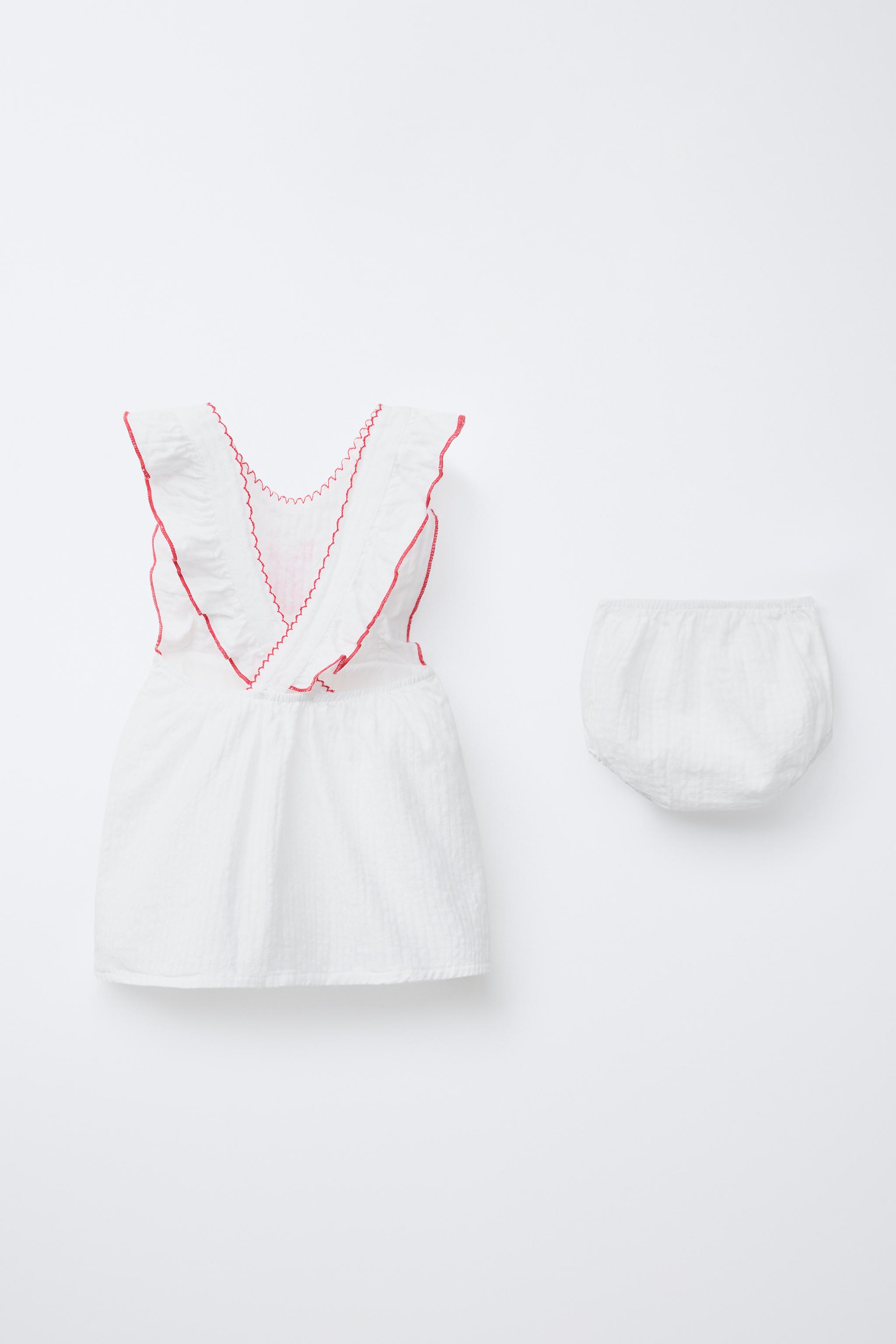 ROBE ET CULOTTE RUSTIQUE FLEUR BRODÉE