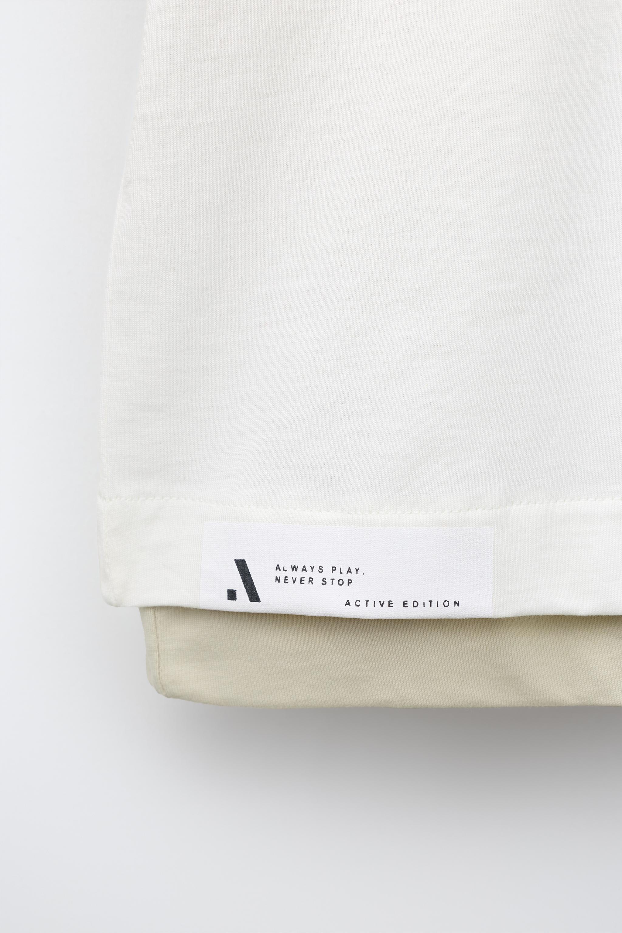Детские футболки Zara DOUBLE SPORTY T-SHIRT — фото 4