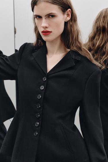 ZW COLLECTION TAILORED CROPPED BLAZER - Black by Zara