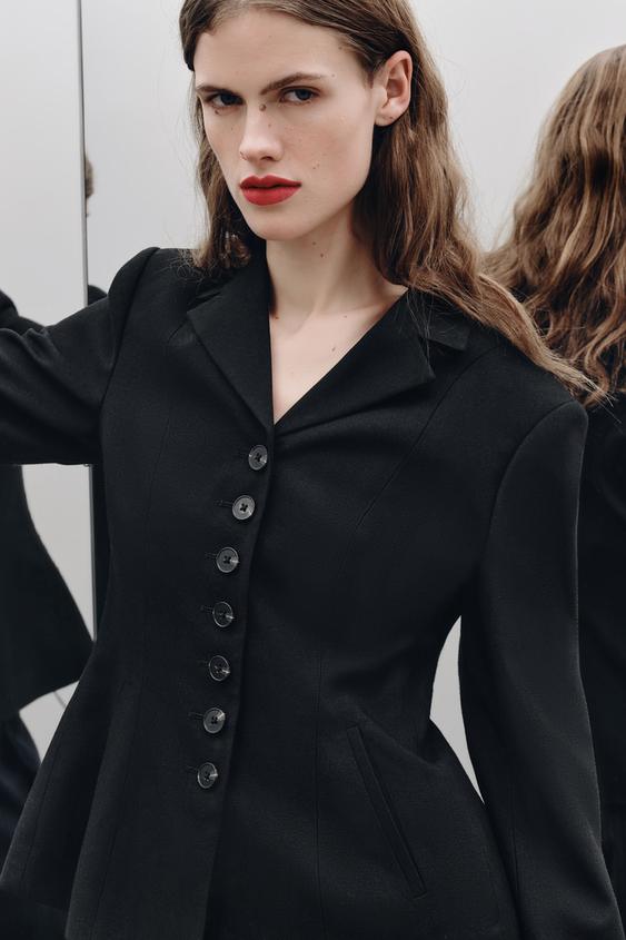 ZW COLLECTION TAILORED CROPPED BLAZER - Black by Zara - Image 0