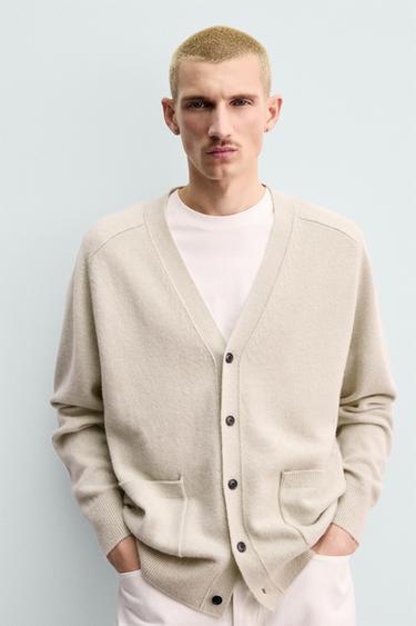 WOOL - ALPACA ORIGINS CARDIGAN - Ecru by Zara - Image 5