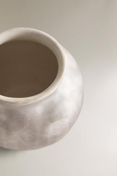VASE CÉRAMIQUE BRILLANT - Argent de Zara - Image 2