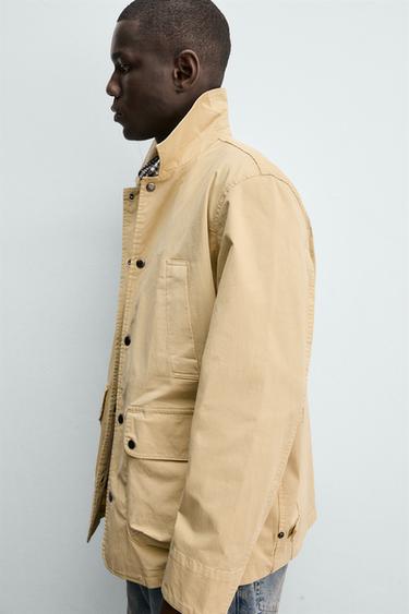 BLOUSON REGULAR FIT À POCHES - Jaune clair de Zara - Image 6