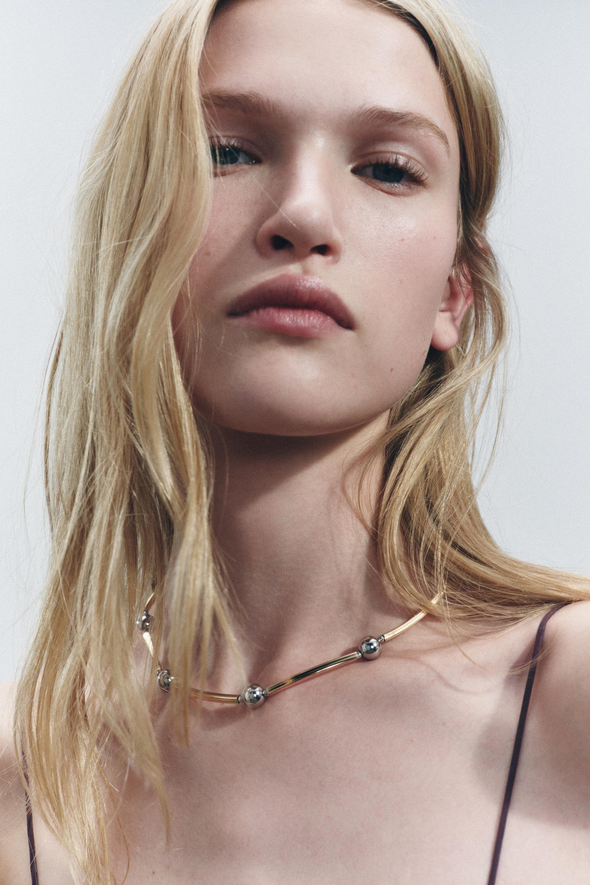 METAL PIECE NECKLACE - Gold / Silver | ZARA United States