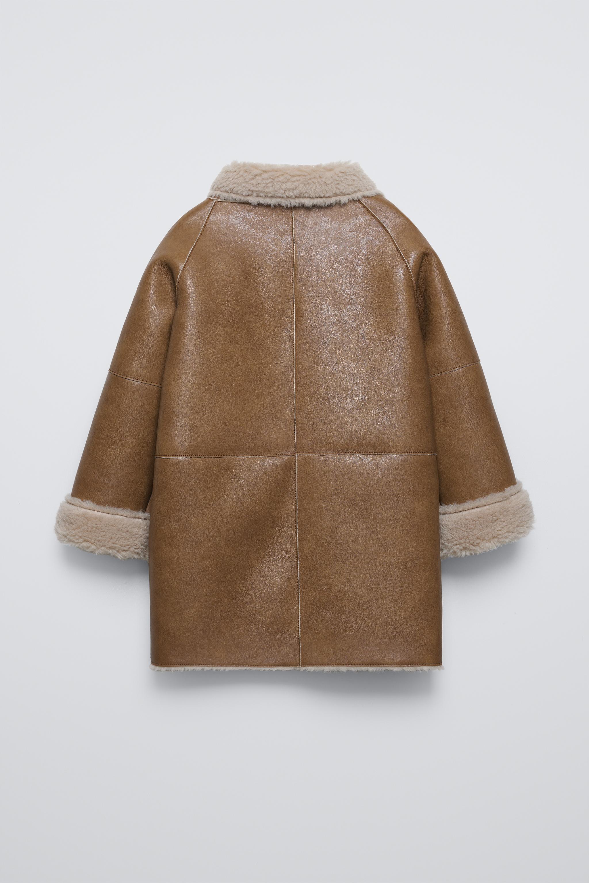 Shearling coat womens zara online