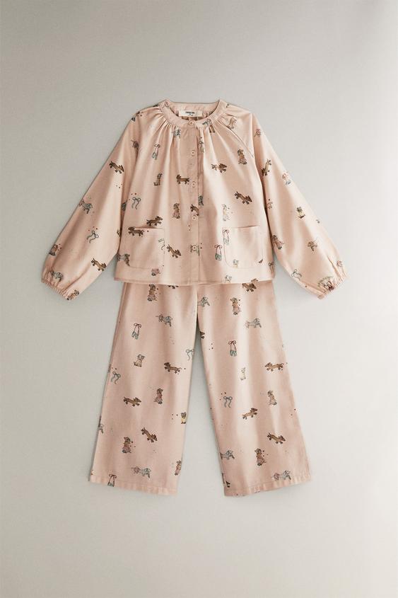 Pyjama Enfant Flanelle à Carreaux Rose