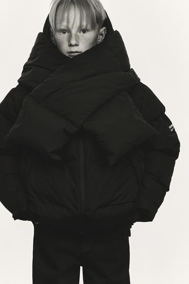 Zara QUILTED JACKET - Black