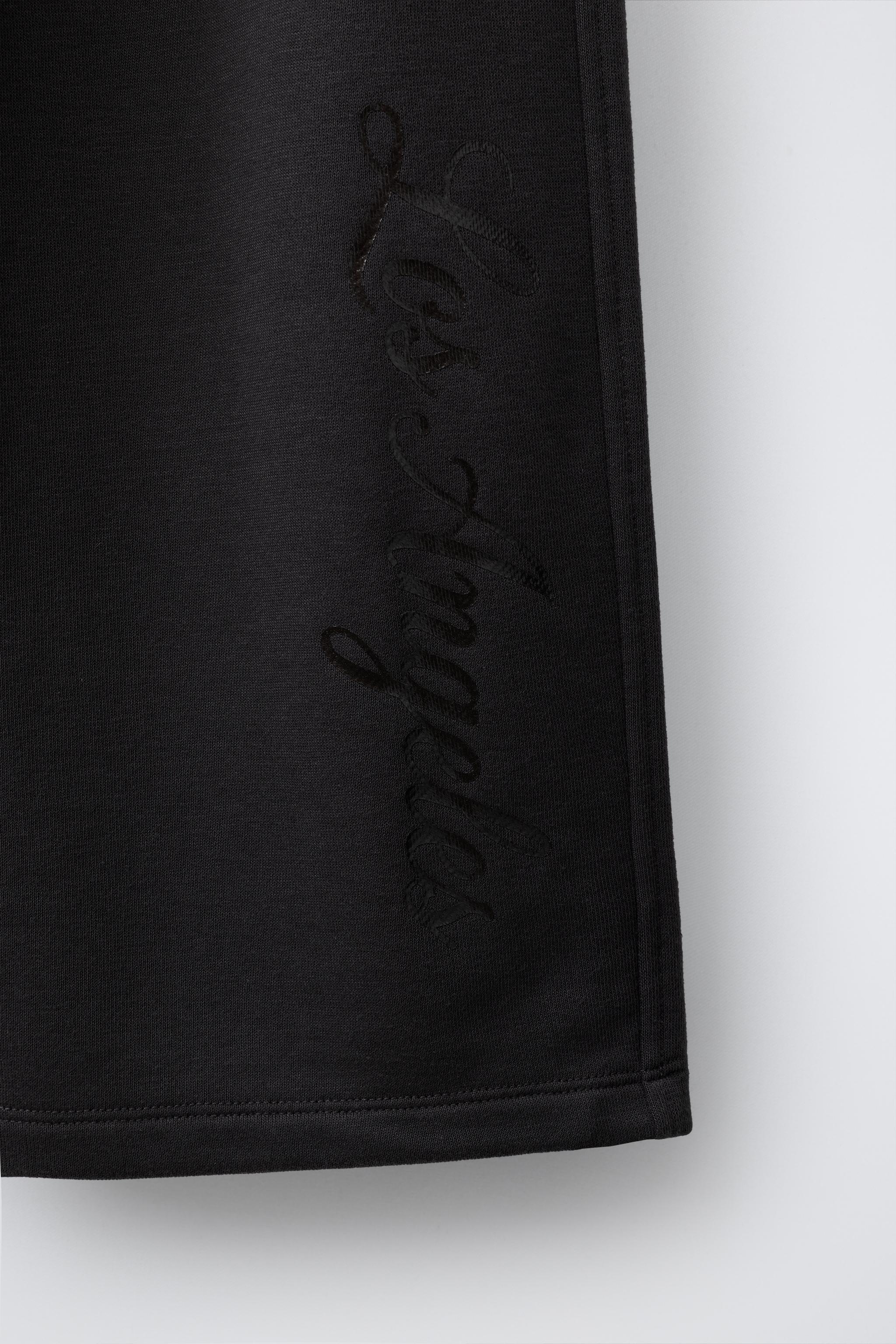 Детские брюки Zara TEXT PRINT WIDE LEG PLUSH PANTS — фото 4