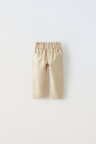 БРЮКИ PAPERBAG — ЭКРЮ от Zara — изображение 0