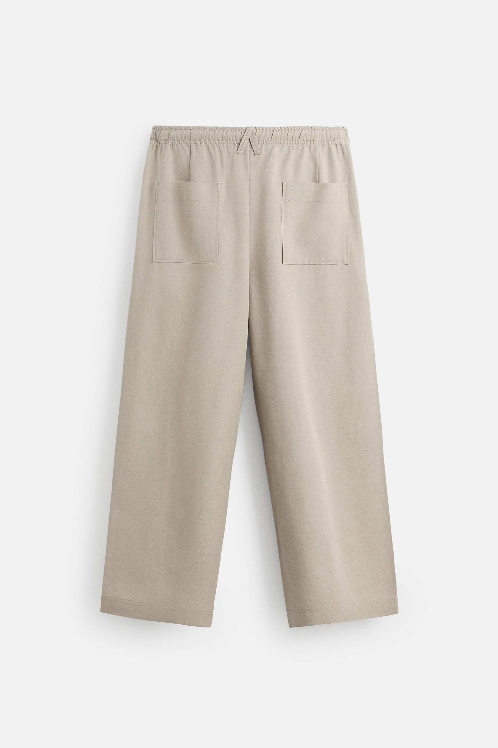 ［ZARA］レギュラーフィット ジョガーウエストパンツ レギュラーフィット ジョガーウエストパンツ - サンド | ZARA