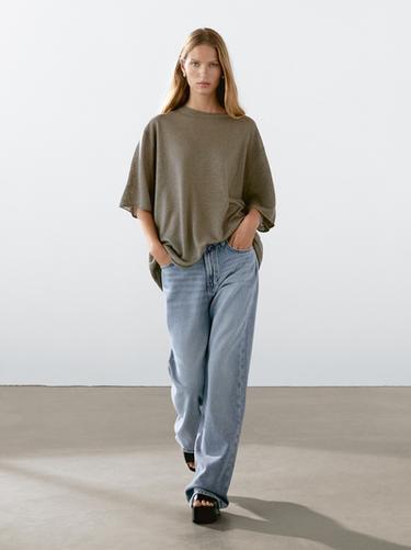Zara Linen oversize short sleeve sweater - 567