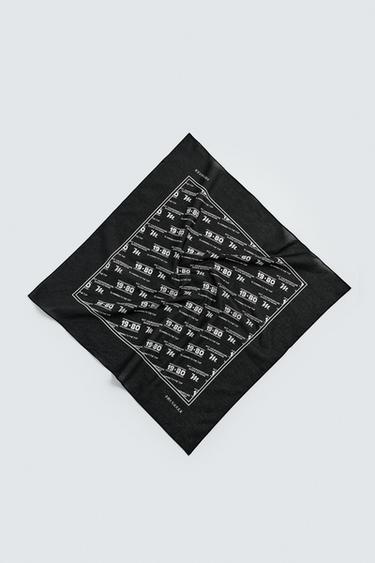 GEOMETRIC PRINT BANDANA - Black by Zara