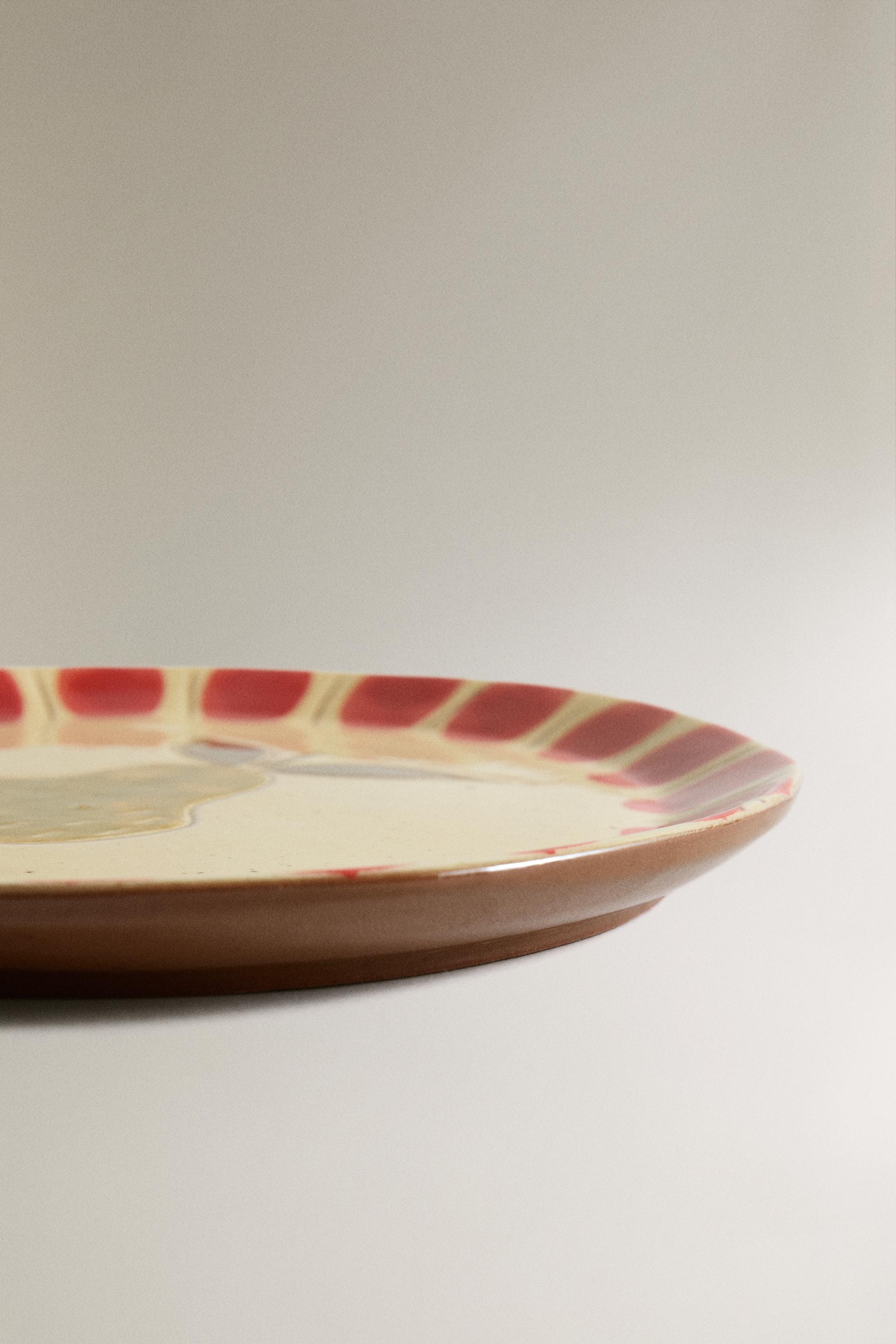 Zara FRUIT EARTHENWARE DESSERT PLATE — фото 4
