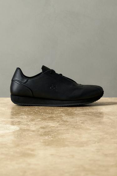 LEATHER TRAINERS X SR_A - Black by Zara - Image 4