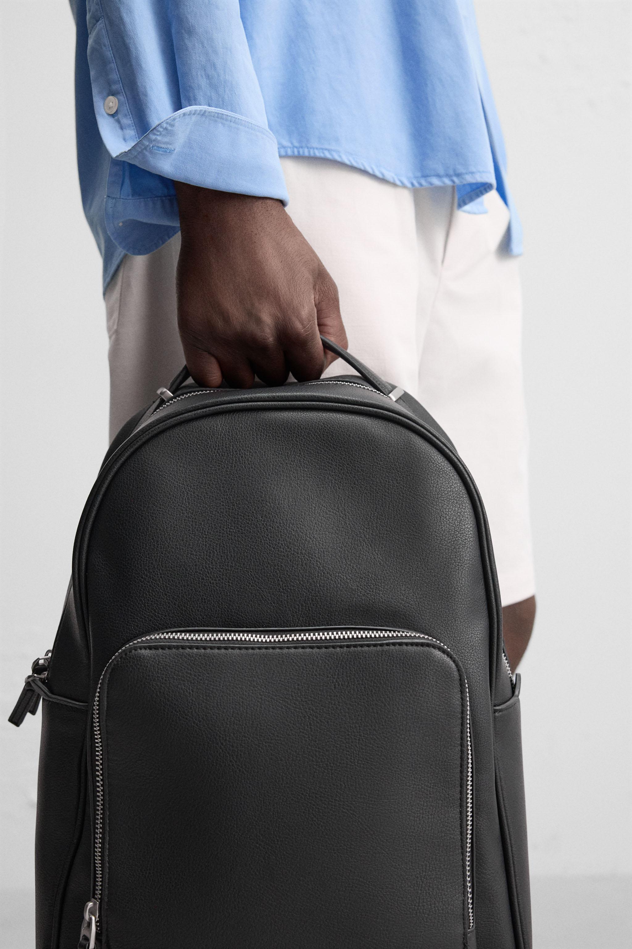 MOCHILA TEXTURA Negro ZARA Estados Unidos de América United