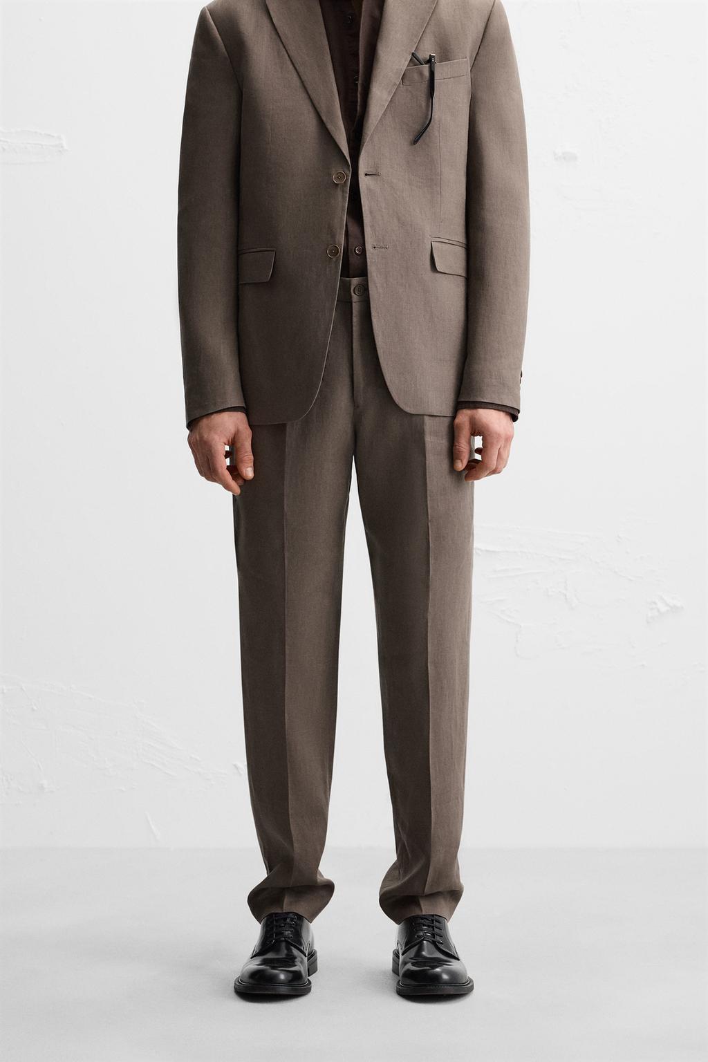 SUIT PANTS IN 100% LINEN