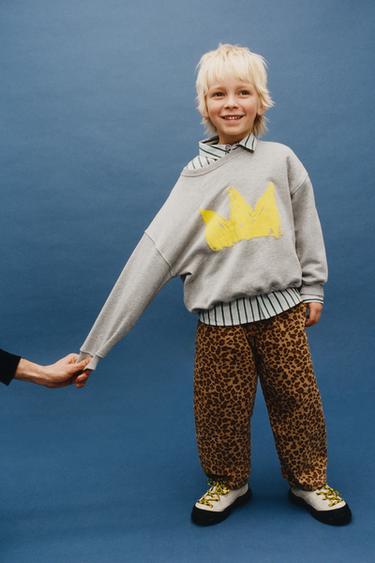 ТОЛСТОВКА BASQUIAT® — СЕРЫЙ С МЕЛАНЖЕВЫМ ЭФФЕКТОМ от Zara