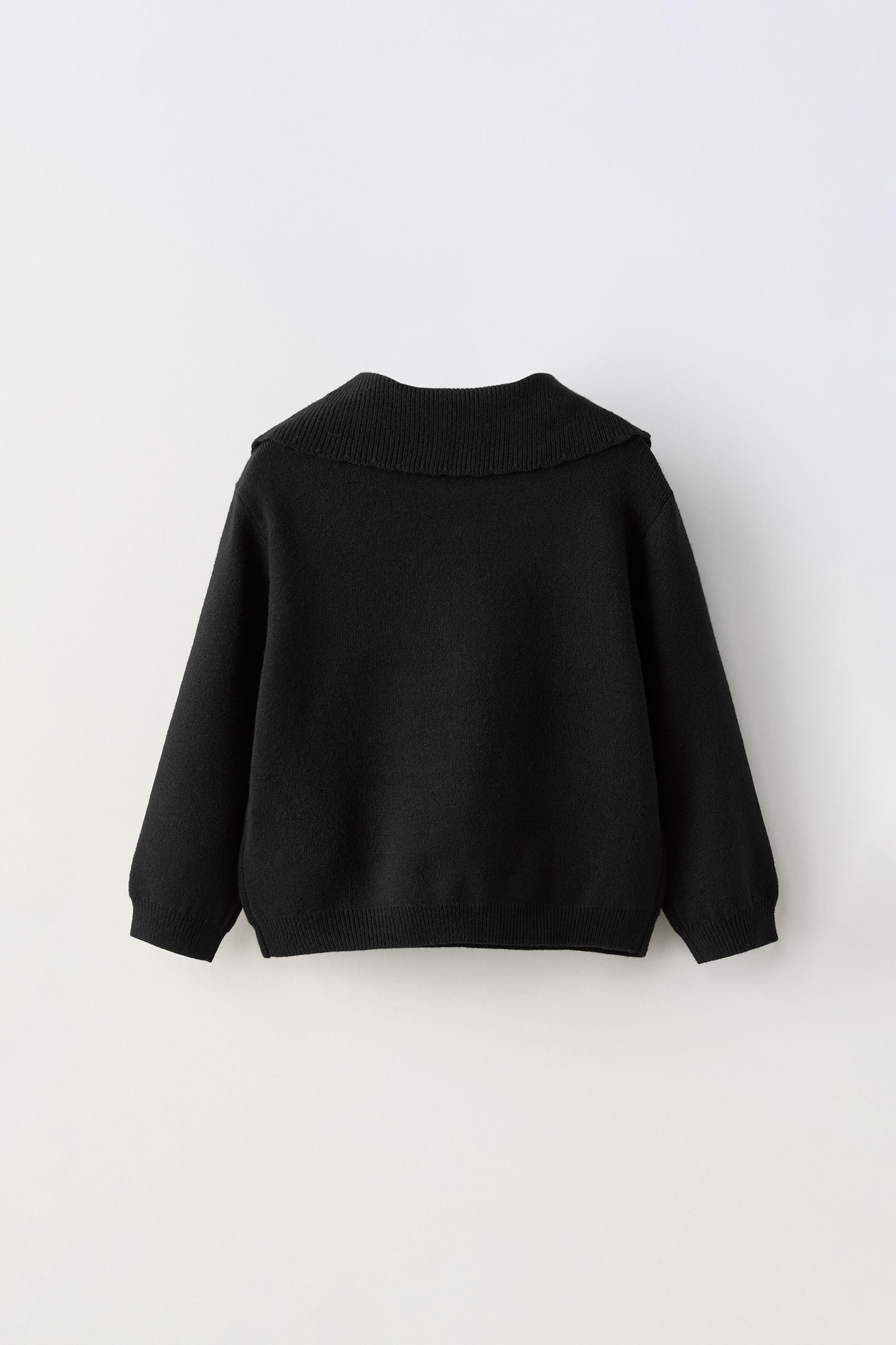 PULL EN MAILLE A N UD Noir ZARA France