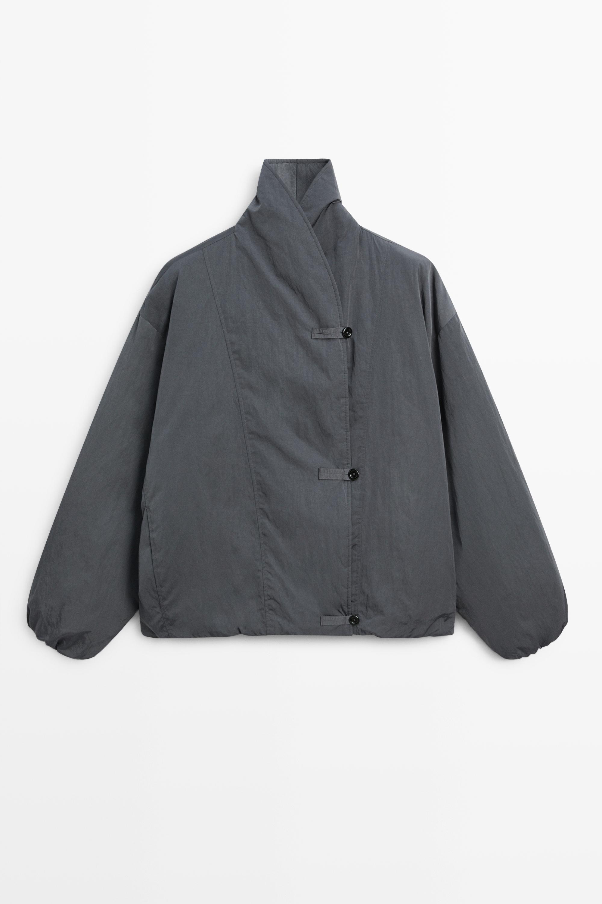 Quilted bomber jacket — Blue