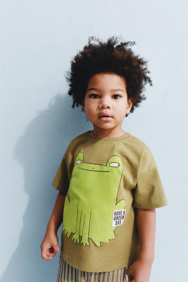FROG PRINT T-SHIRT - Khaki by Zara