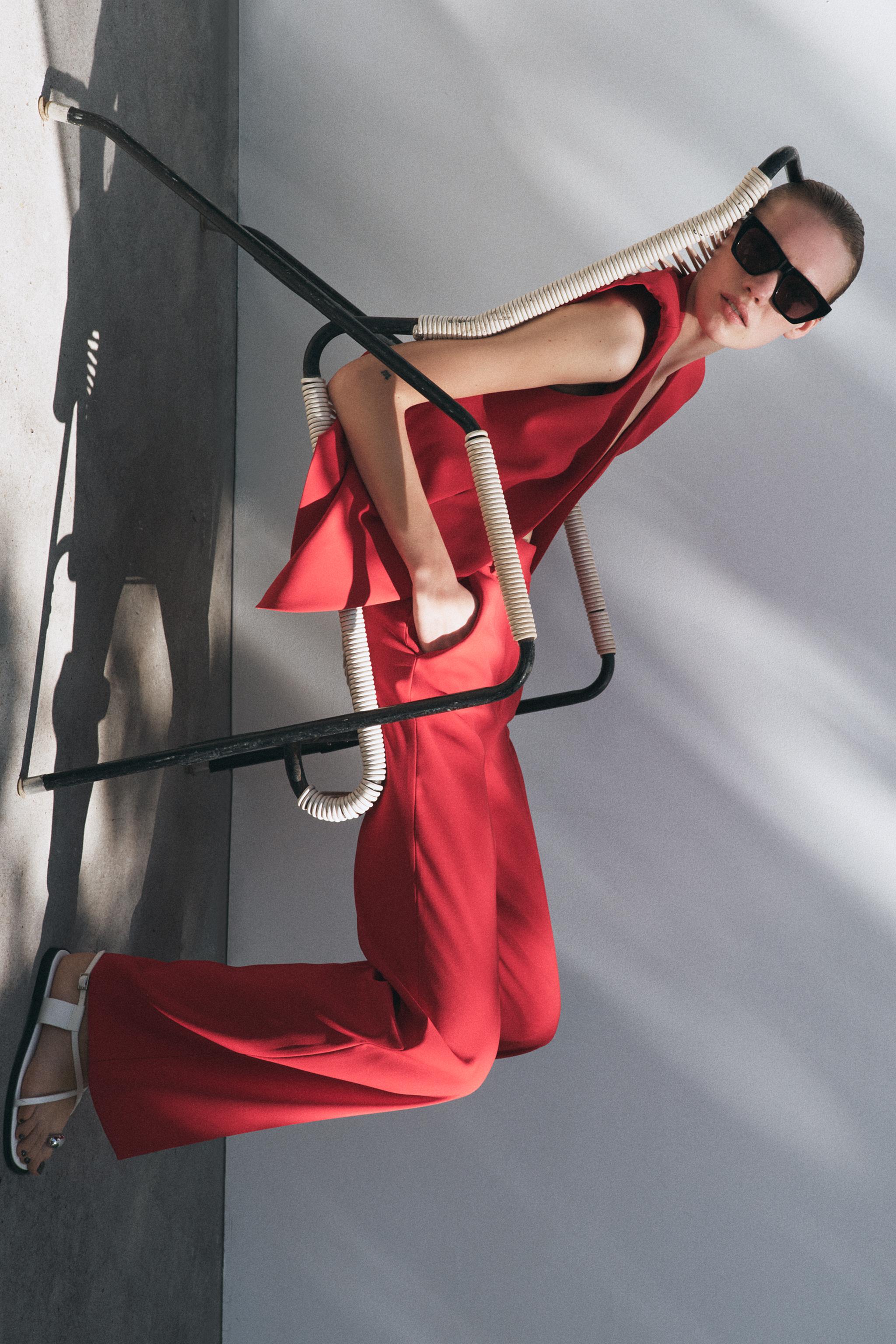 ZW COLLECTION FLARED PANTS - Red | ZARA United States
