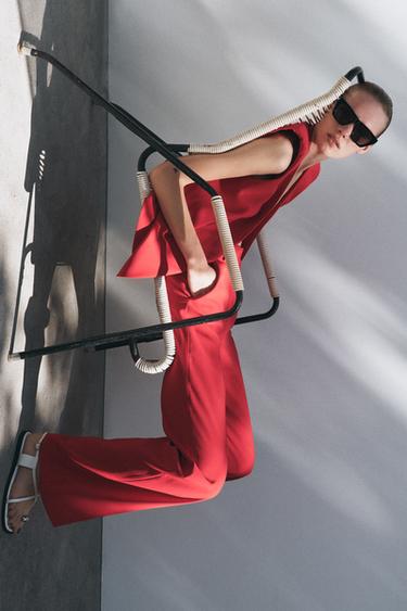 PANTALÓN FLARE ZW COLLECTION - Rojo de Zara