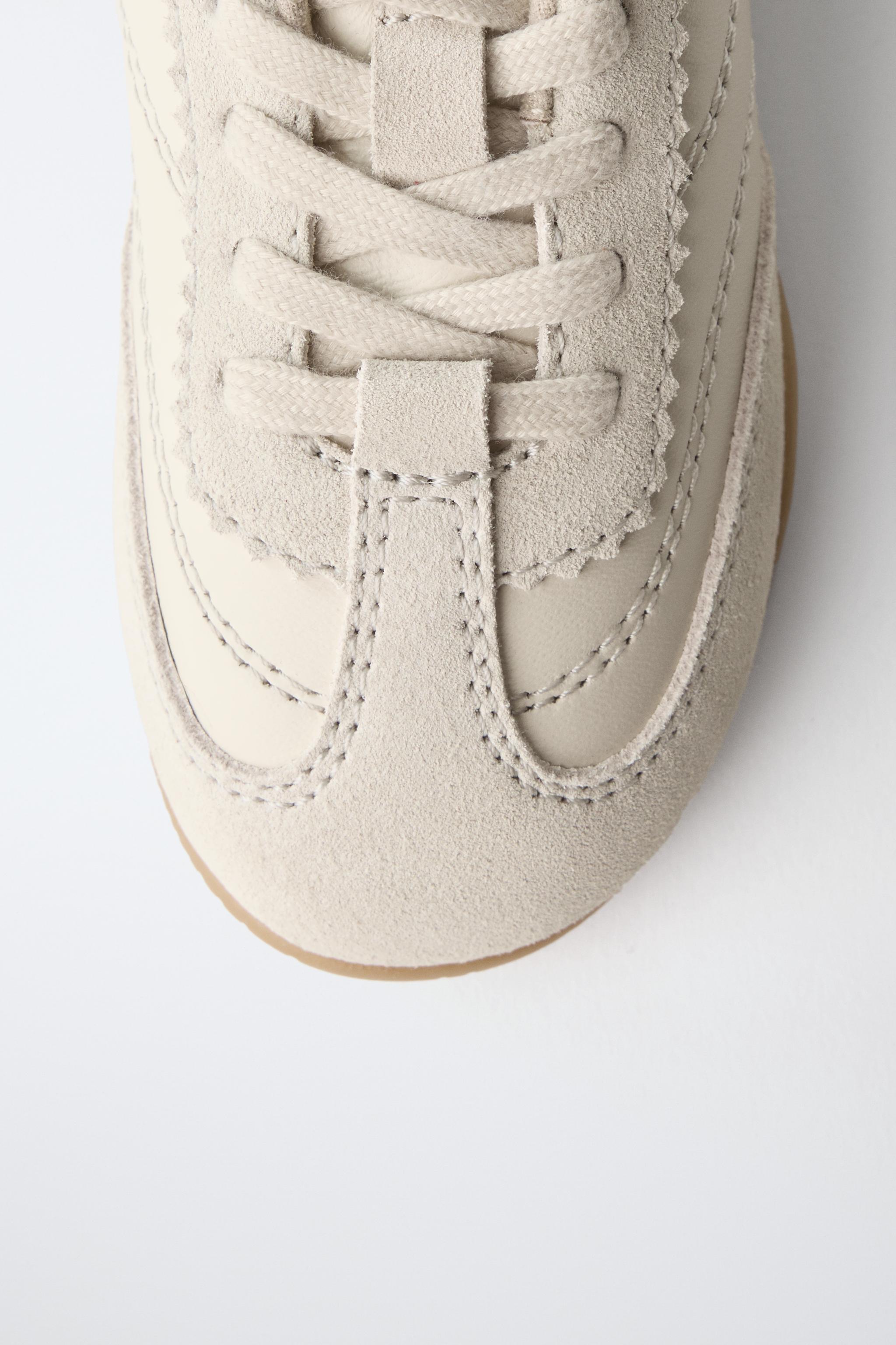 Обувь Zara NEUTRAL LEATHER PLIMSOLLS — фото 4
