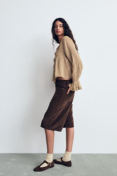 CHEMISE TEXTURÉE À VOLANTS - Gaufrette de Zara - Image 2