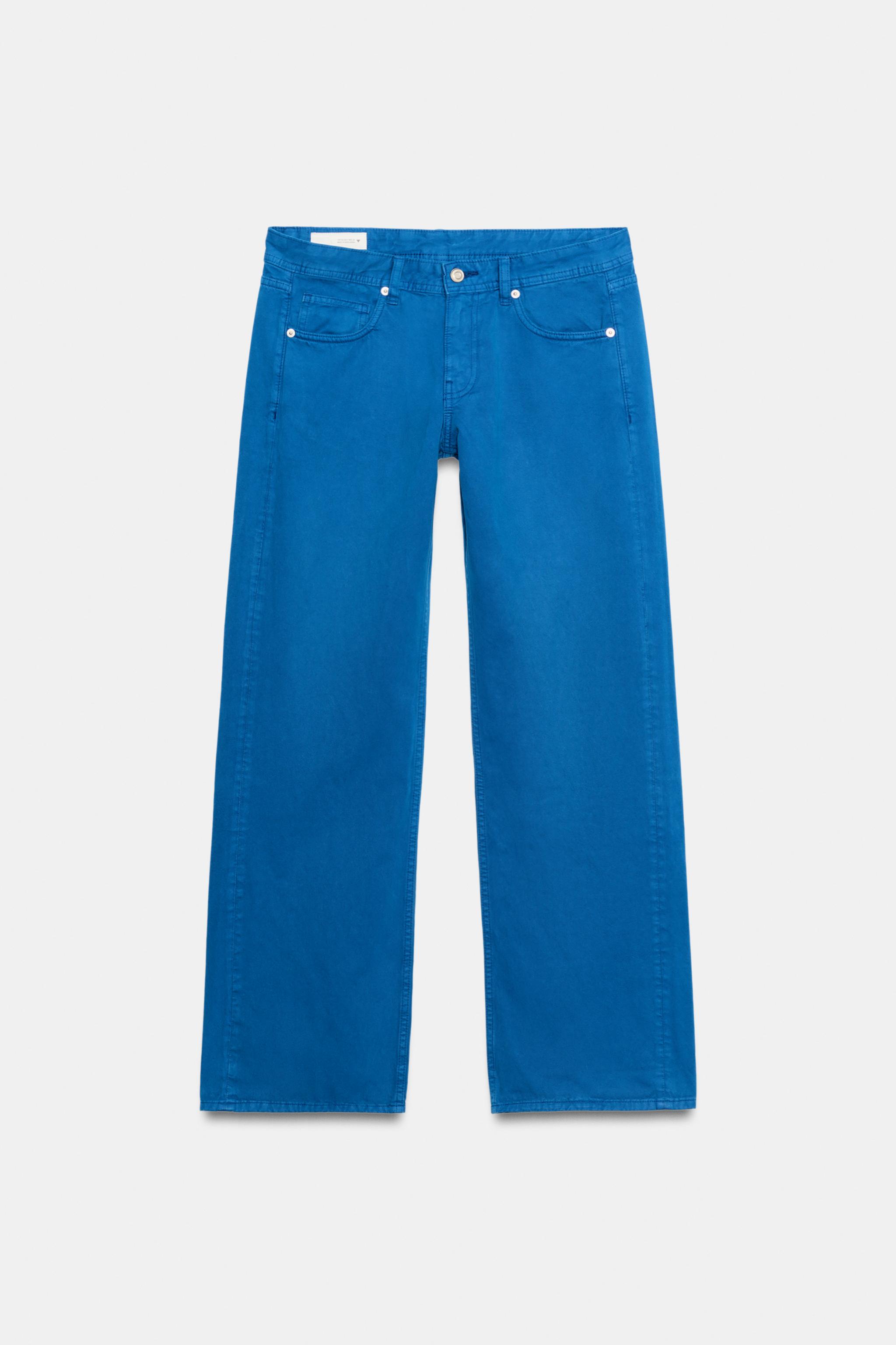 Zara FRUIT OF THE LOOM™ DÜŞÜK BEL STRAIGHT FIT JEAN görsel 3