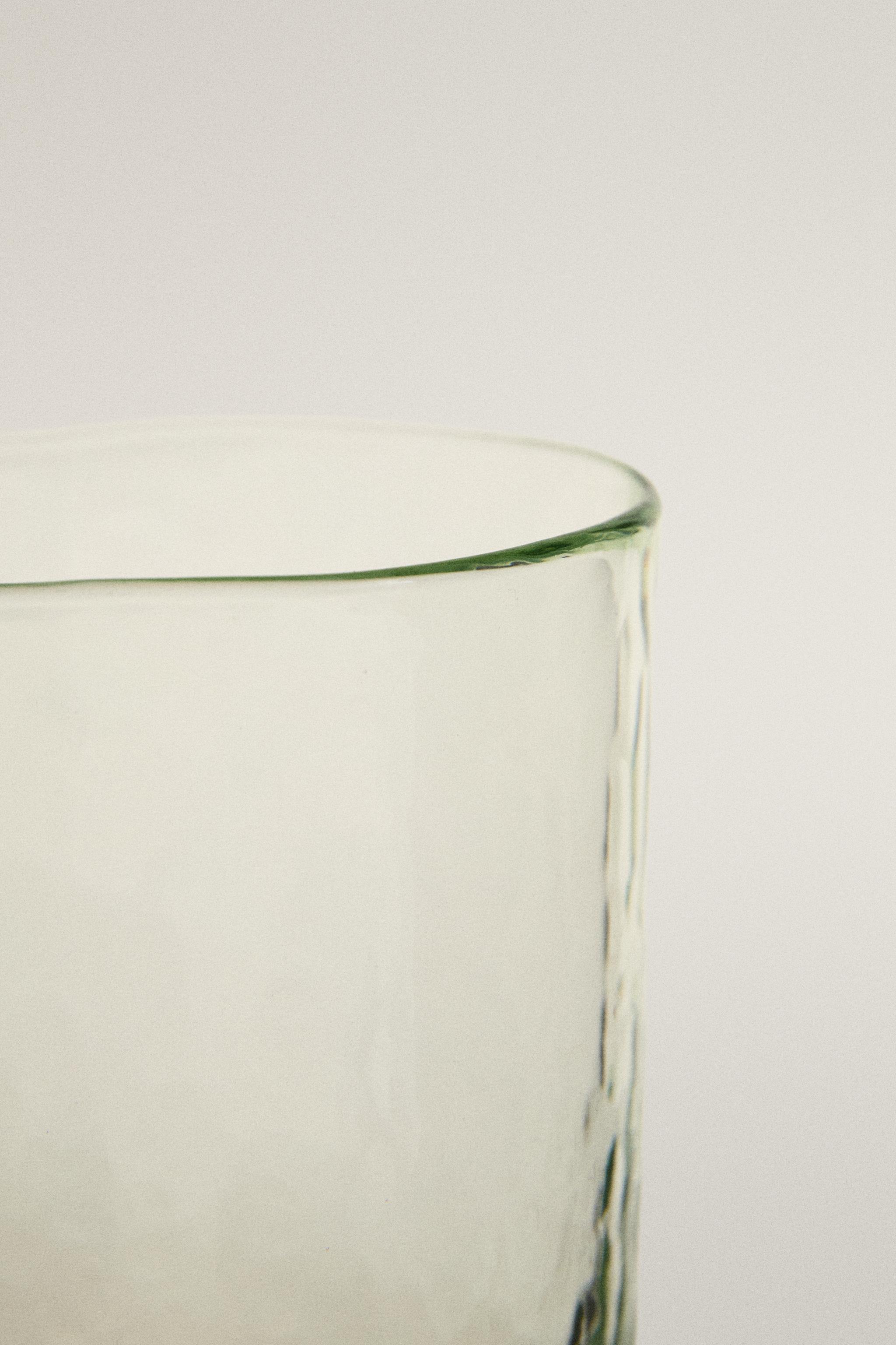 HAMMERED EFFECT GLASS SOFT DRINK TUMBLER