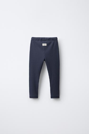 LEGGING CÔTELÉ ÉTIQUETTE - Bleu marine de Zara - Image 1
