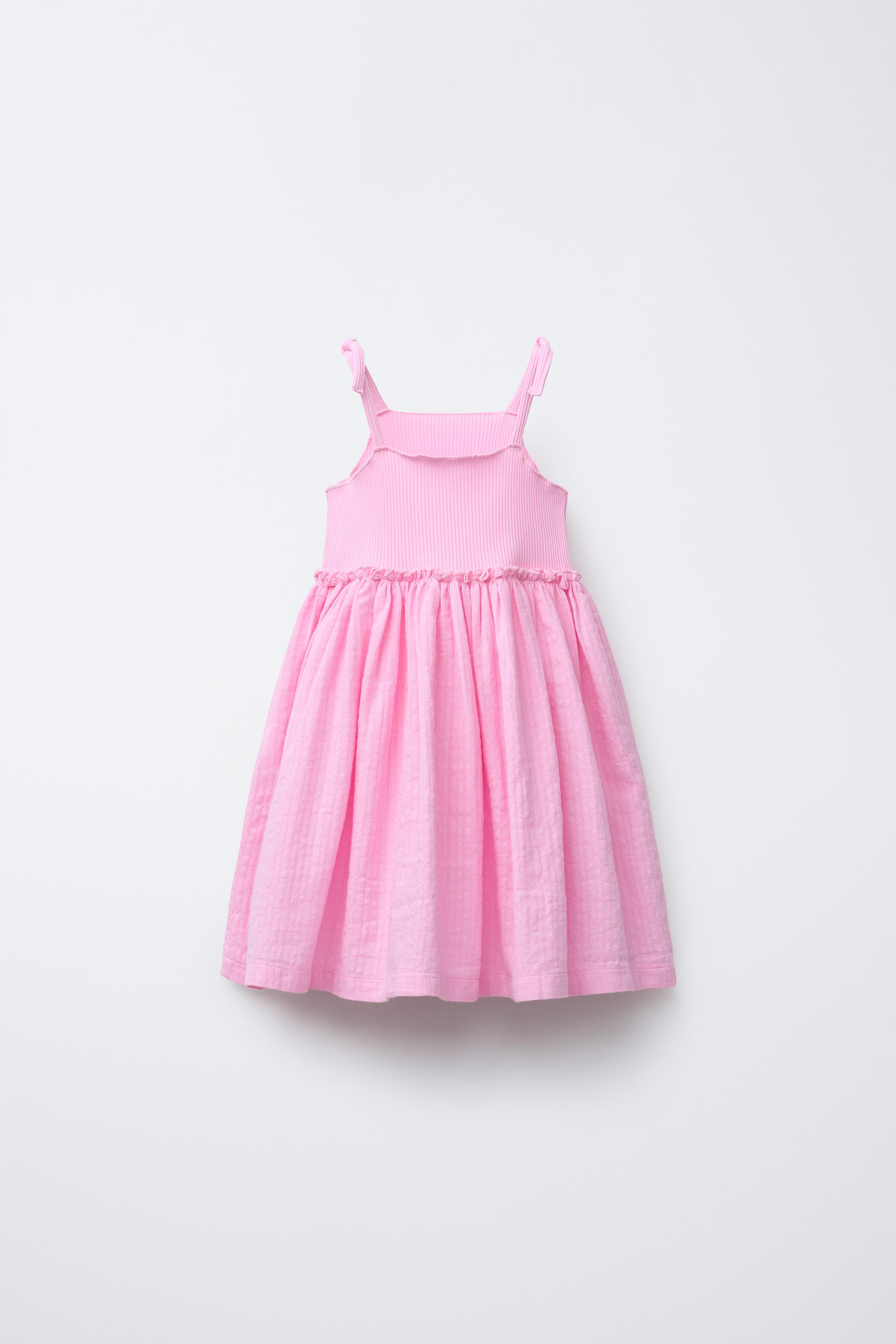 RIB AND TEXTURE COMBINATION DRESS - Pink | ZARA United States