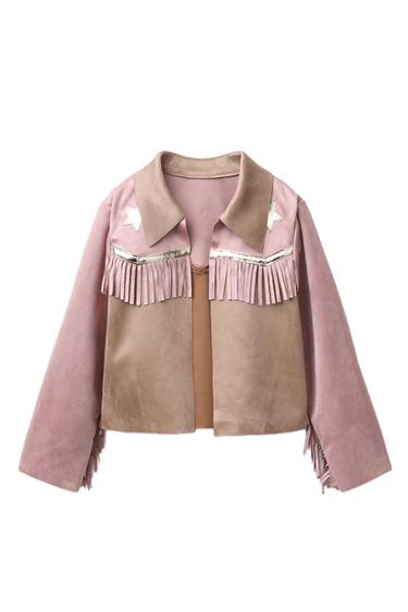 COWGIRL FRINGED COSTUME JACKET - Pink by Zara
