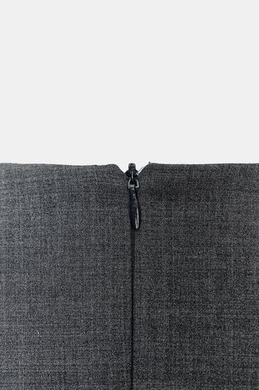 ROBE COURTE DÉCOLLETÉE - Gris foncé de Zara - Image 5