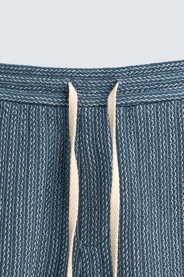 BERMUDA STRUCTURE JACQUARD - Indigo de Zara - Image 8