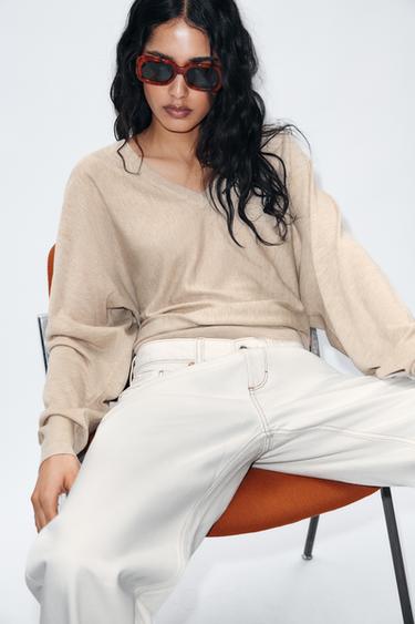 JERSEY CON LANA ESCOTE PICO - Arena / Vigoré de Zara