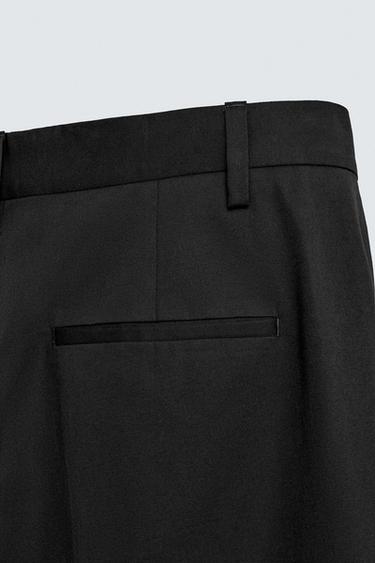 PANTALON DE COSTUME PLIS ÉDITION LIMITÉE - Noir de Zara - Image 8