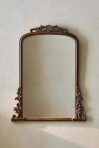MIROIR MURAL BOIS DORÉ - Doré de Zara - Image 6
