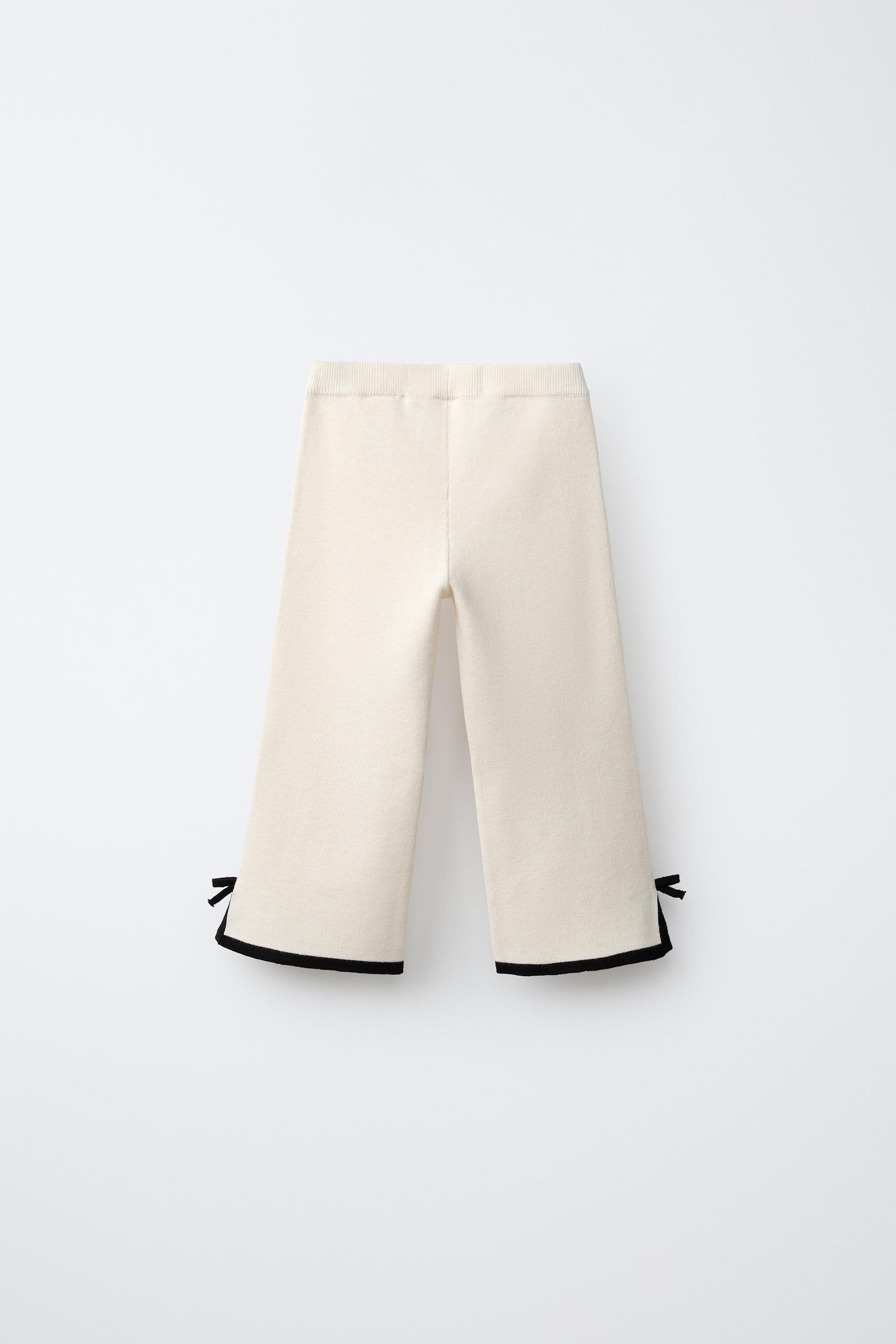Детские брюки Zara FLARED KNIT PANTS WITH BOWS — фото 3