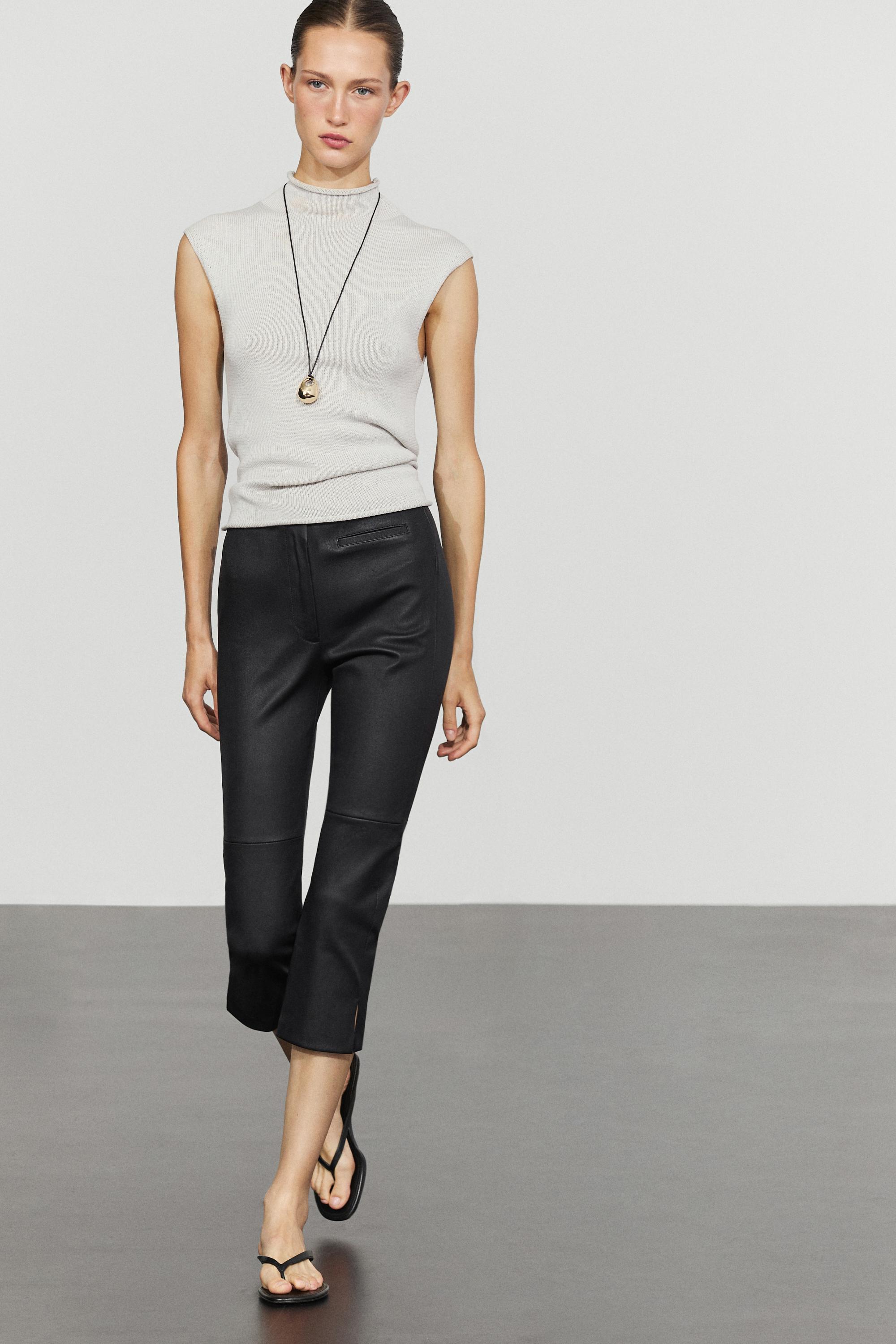 Leather capris